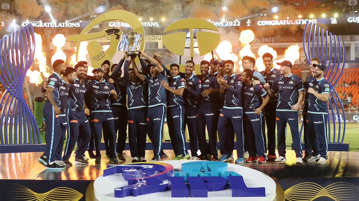 IPL team celebrating wicket on the field